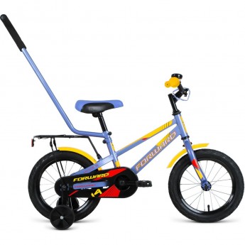 Велосипед FORWARD METEOR 14, 2019-2020, серо-голубой/красный Велосипед FORWARD METEOR 14, 2019-2020, серо-голубой/красный