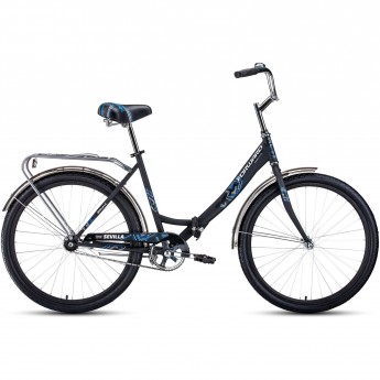 Велосипед FORWARD SEVILLA 26 1.0 (2021) черный матовый/белый Велосипед FORWARD SEVILLA 26 1.0 (2021) черный матовый/белый